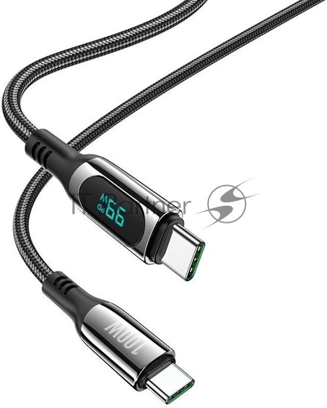 Кабель Hoco S51 Extreme 100W USB Type-C (m)-USB Type-C (m) 1.2м черный