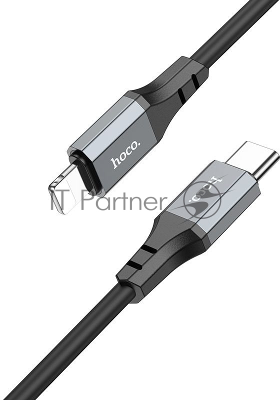 Кабель Hoco X86 iP Spear PD USB Type-C (m)-Lightning (m) 1м черный коробка