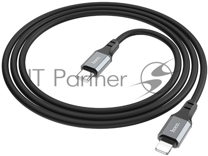 Кабель Hoco X86 iP Spear PD USB Type-C (m)-Lightning (m) 1м черный коробка