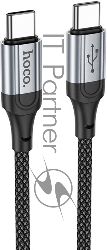 Кабель Hoco X102 Fresh Type-C to Type-C USB Type-C (m)-USB Type-C (m) 1м черный коробка