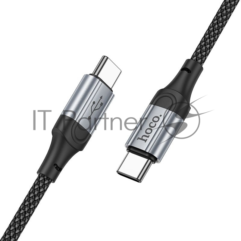 Кабель Hoco X102 Fresh Type-C to Type-C USB Type-C (m)-USB Type-C (m) 1м черный коробка