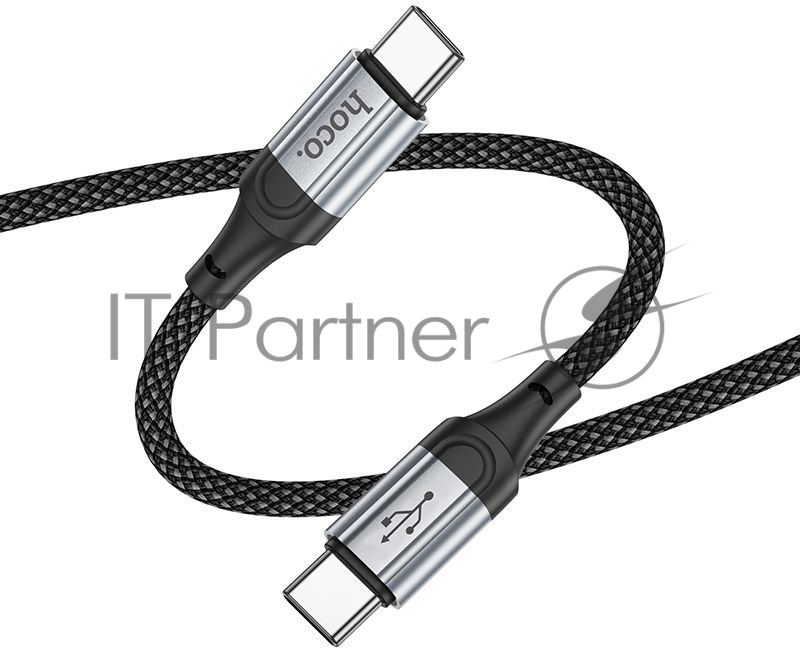 Кабель Hoco X102 Fresh Type-C to Type-C USB Type-C (m)-USB Type-C (m) 1м черный коробка