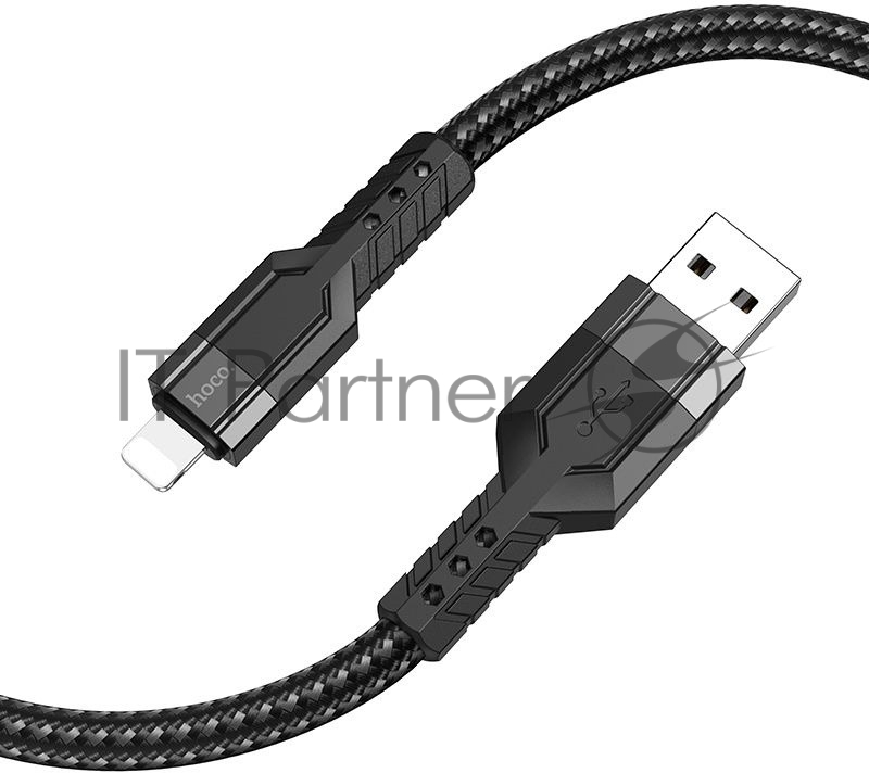 Кабель Hoco U110 iP USB (m)-Lightning (m) 1.2м черный коробка