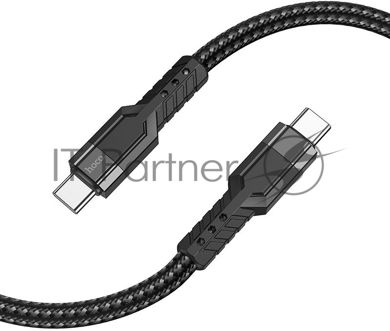 Кабель Hoco U110 Type-C to Type-C USB Type-C (m)-USB Type-C (m) 1.2м черный коробка
