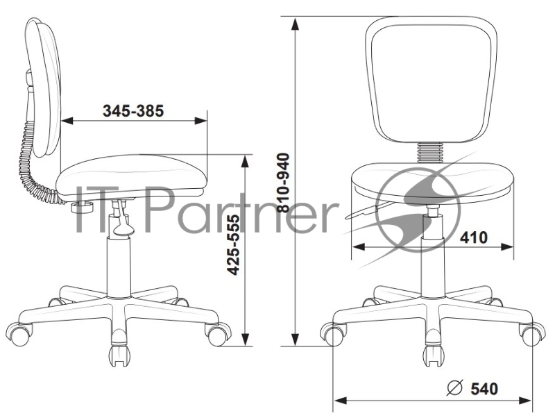 Кресло детское Бюрократ CH-204NX темно-синий космонавт крестов. пластик