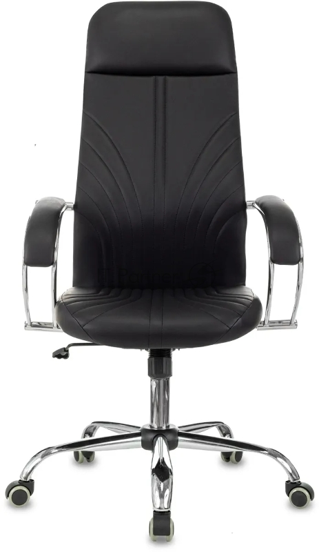 Кресло руководителя Бюрократ CH-610SL черный эко.кожа крестов. металл хром пластик черный