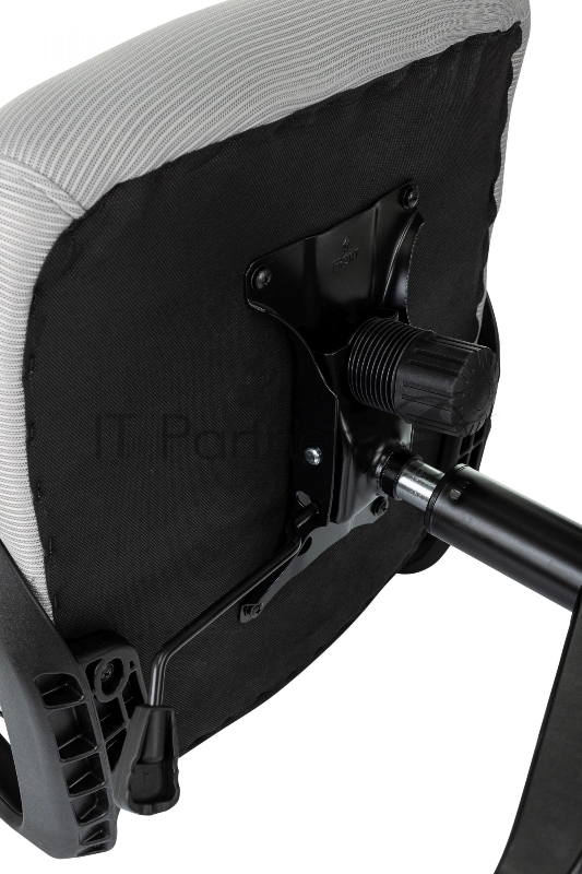 Кресло руководителя Бюрократ Wise серый сетка/ткань с подголов. крестов. пластик