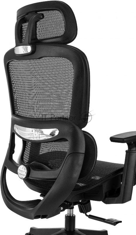 Кресло руководителя Бюрократ 831 черный сетка с подголов. крестов. пластик