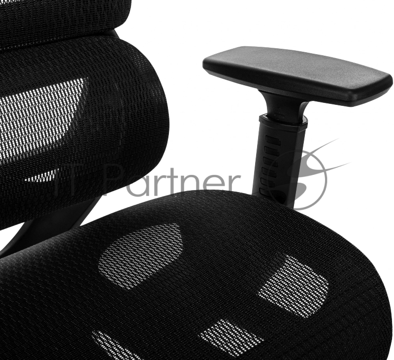 Кресло руководителя Бюрократ 831 черный сетка с подголов. крестов. пластик