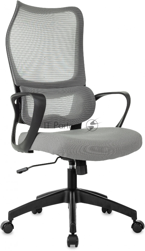 Кресло руководителя Бюрократ Sigma 2 серый сетка/ткань крестов. пластик