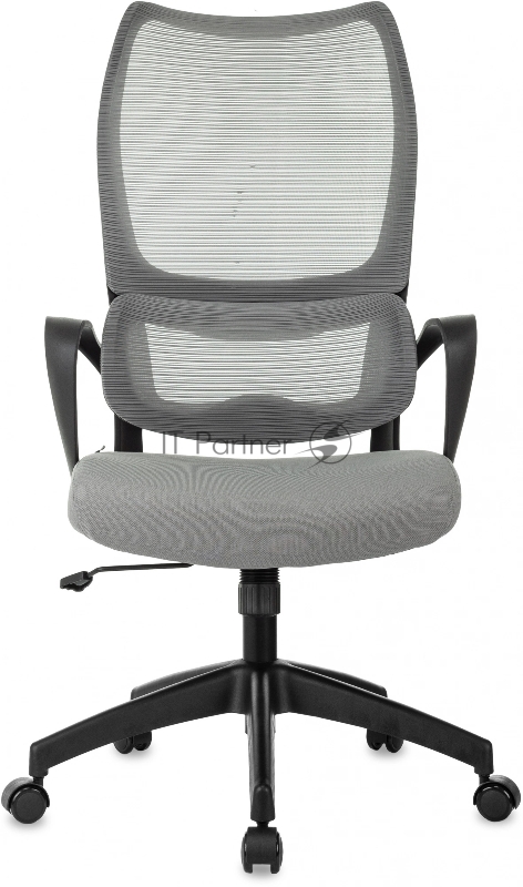 Кресло руководителя Бюрократ Sigma 2 серый сетка/ткань крестов. пластик