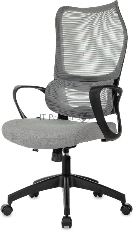 Кресло руководителя Бюрократ Sigma 2 серый сетка/ткань крестов. пластик