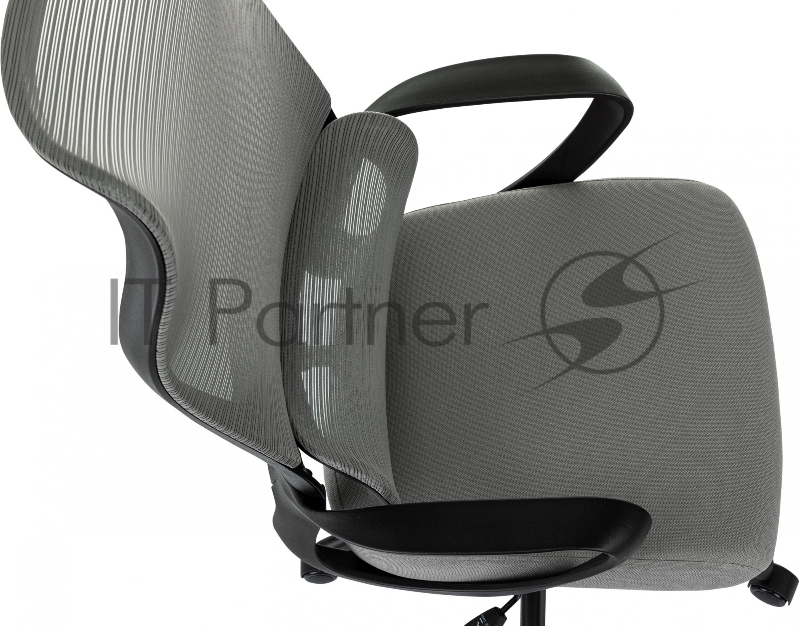 Кресло руководителя Бюрократ Sigma 2 серый сетка/ткань крестов. пластик