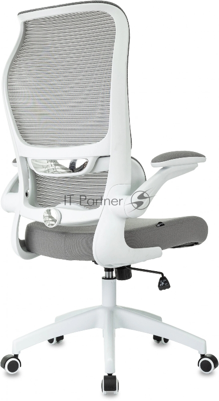 Кресло руководителя Бюрократ Sigma WH 1 серый сетка/ткань крестов. пластик пластик белый