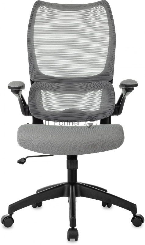 Кресло руководителя Бюрократ Sigma 1 серый сетка/ткань крестов. пластик