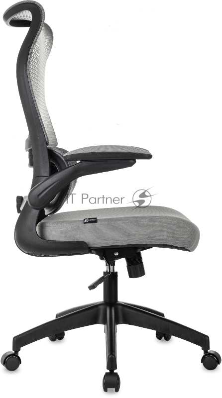 Кресло руководителя Бюрократ Sigma 1 серый сетка/ткань крестов. пластик