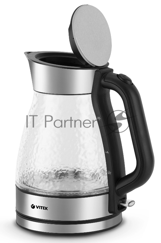 Чайник электрический Vitek VT-8808 1.7л. 2200Вт разноцветный корпус: стекло/металл
