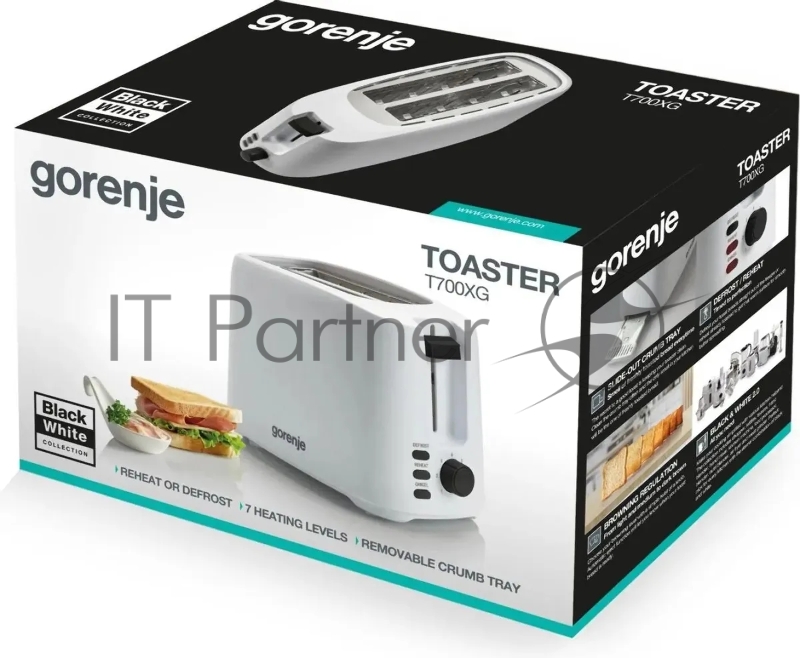 Тостер GORENJE T700XG 742318 WHITE