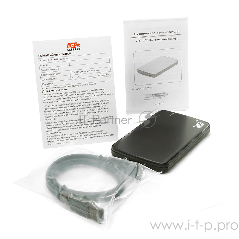 Контейнер Agestar 3UB2A12 для 2.5 SATA HDD, черный (USB3.0)