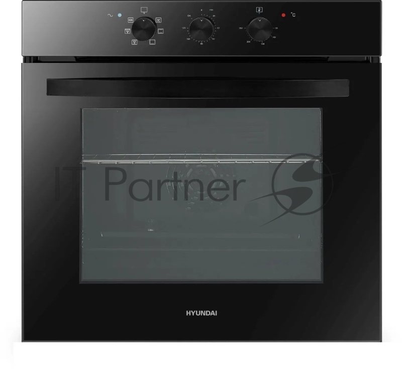 Духовой шкаф Электрический Hyundai HEO 6634 BG черное стекло
