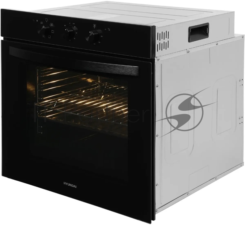Духовой шкаф Электрический Hyundai HEO 6634 BG черное стекло