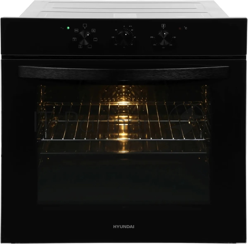 Духовой шкаф Электрический Hyundai HEO 6634 BG черное стекло