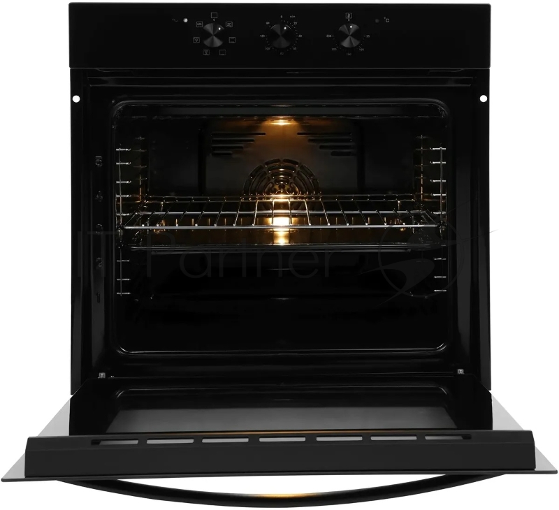 Духовой шкаф Электрический Hyundai HEO 6634 BG черное стекло