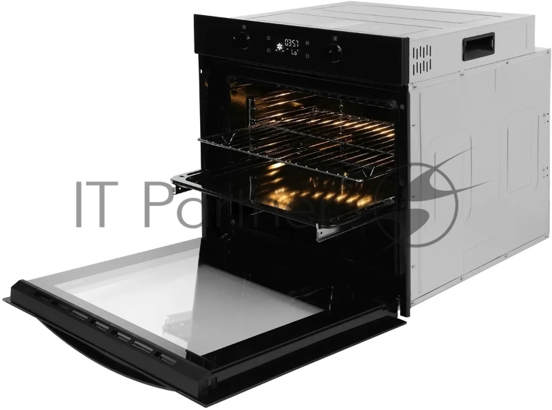 Духовой шкаф Электрический Hyundai HEO 6646 BG черное стекло