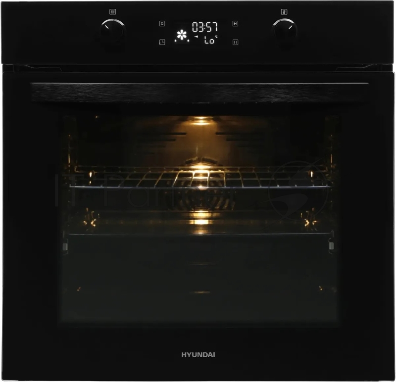 Духовой шкаф Электрический Hyundai HEO 6646 BG черное стекло