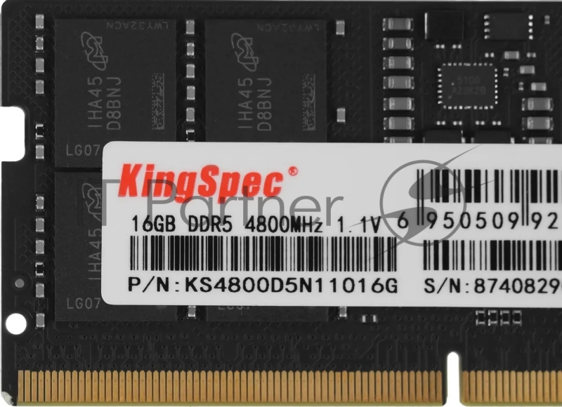 Память DDR5 16GB 4800MHz Kingspec KS4800D5N11016G RTL PC5-38400 CL40 SO-DIMM 288-pin 1.1В single rank Ret