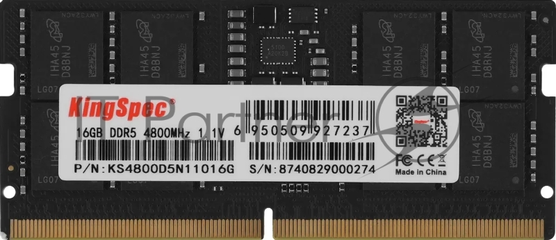 Память DDR5 16GB 4800MHz Kingspec KS4800D5N11016G RTL PC5-38400 CL40 SO-DIMM 288-pin 1.1В single rank Ret