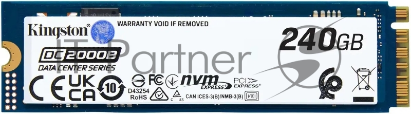 Накопитель SSD Kingston PCIe 4.0 x4 240GB SEDC2000BM8/240G DC2000B M.2 2280 0.4 DWPD