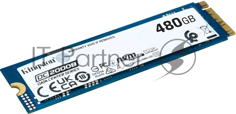 Накопитель SSD Kingston PCIe 4.0 x4 480GB SEDC2000BM8/480G DC2000B M.2 2280 0.4 DWPD
