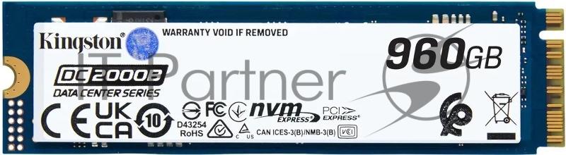 Накопитель SSD Kingston PCIe 4.0 x4 960GB SEDC2000BM8/960G DC2000B M.2 2280 0.4 DWPD