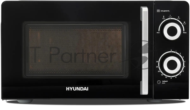 Микроволновая печь Hyundai HYM-M2054 20л. 700Вт черный/серебристый, 20 л, 700 Вт, переключатели - поворотный механизм