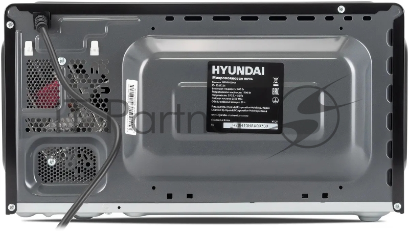 Микроволновая печь Hyundai HYM-M2054 20л. 700Вт черный/серебристый, 20 л, 700 Вт, переключатели - поворотный механизм