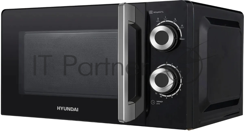 Микроволновая печь Hyundai HYM-M2054 20л. 700Вт черный/серебристый, 20 л, 700 Вт, переключатели - поворотный механизм