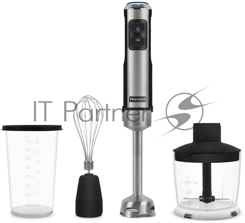 Блендер погружной Rondell 1300-RE-01, 1200Вт, серебристый