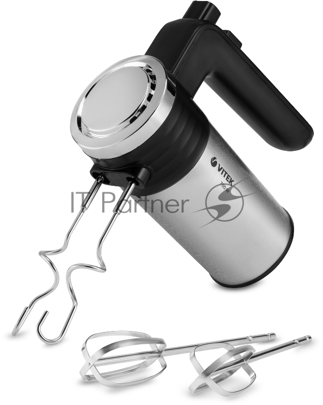 Миксер ручной Vitek VT-1404 300Вт черный/серебристый