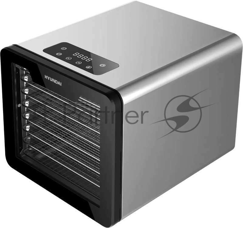 Сушка для фруктов и овощей Hyundai HYFD-8802 14под. 600Вт серебристый