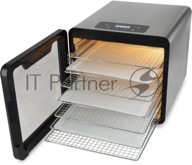 Сушка для фруктов и овощей Hyundai HYFD-8802 14под. 600Вт серебристый