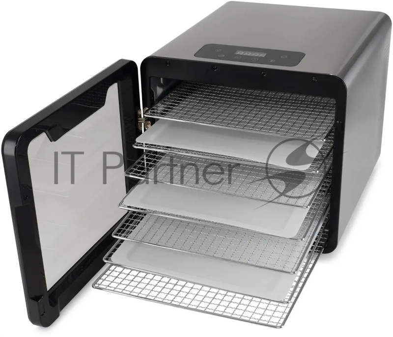 Сушка для фруктов и овощей Hyundai HYFD-8802 14под. 600Вт серебристый