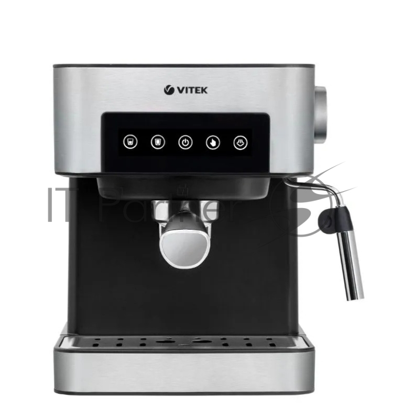 Кофеварка рожковая Vitek VT-1508 черный/серебристый 1.6 л 850Вт 15 бар