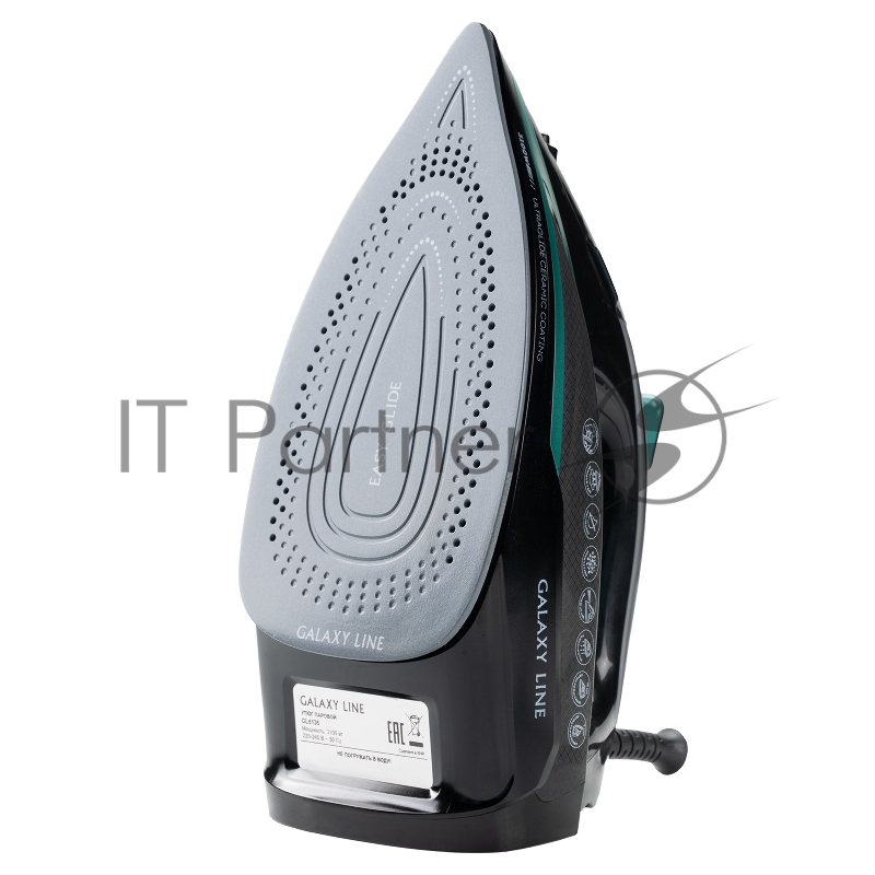 Утюг паровой Galaxy GL 6136 черный с зеленым