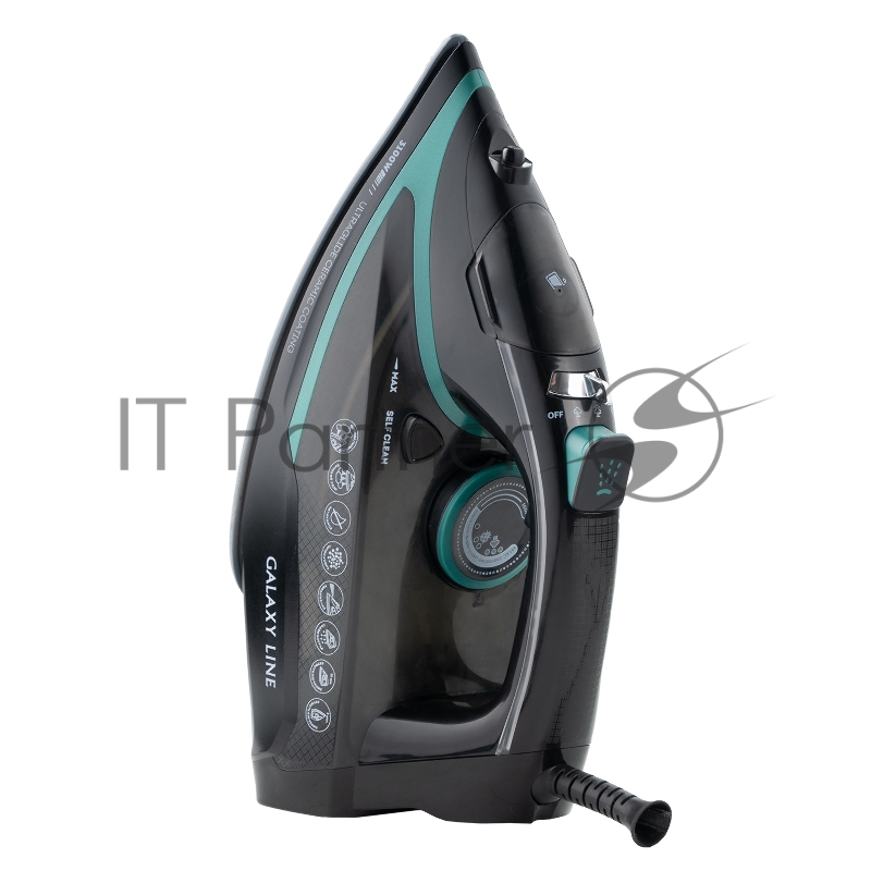 Утюг паровой Galaxy GL 6136 черный с зеленым