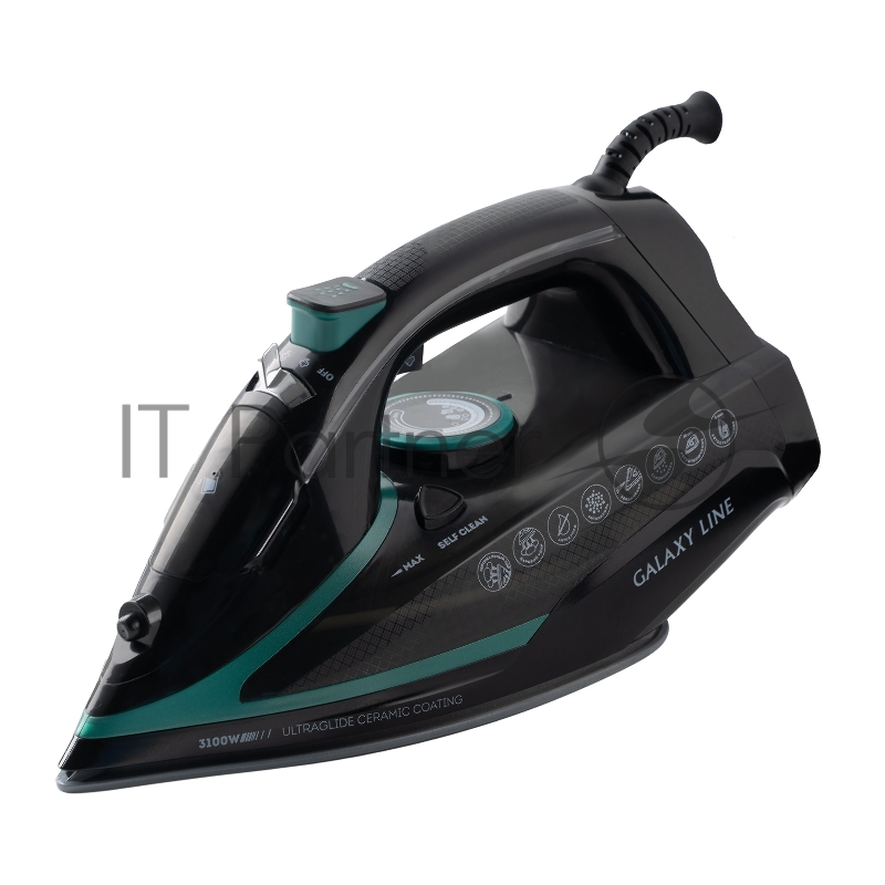 Утюг паровой Galaxy GL 6136 черный с зеленым