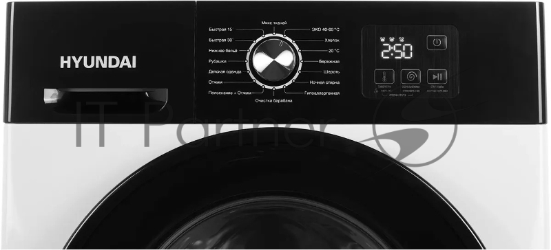 Стиральная машина Hyundai WME8202 белый, загрузка фронтальная 8 кг, 1200 об/мин., класс: E