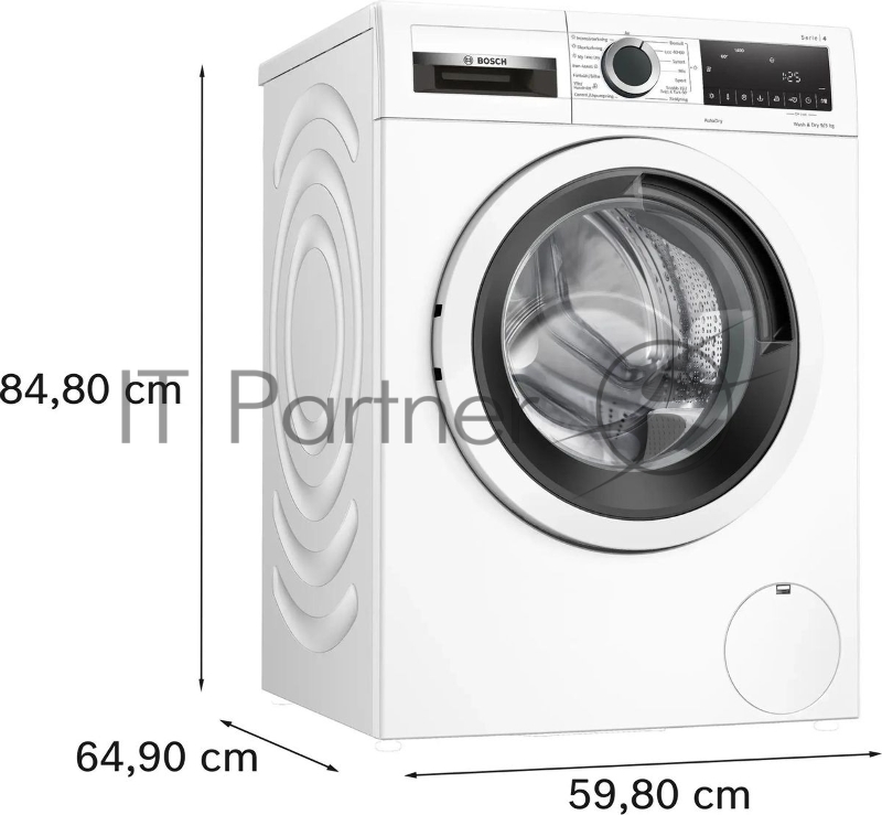 Стиральная машина Bosch WNA144VBSN белый, загрузка фронтальная 9кг, 1600 об/мин., класс: E