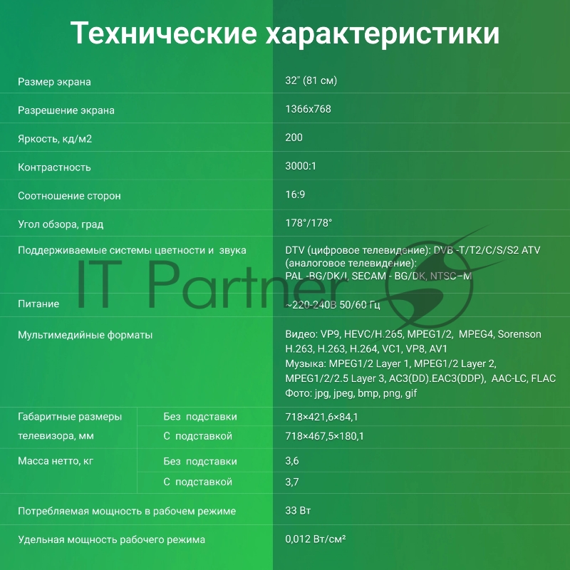 Телевизор LED Digma 32 DM-LED32SBB39 Android TV Frameless Metal темно-серебристый/серебристый HD 60Hz DVB-T DVB-T2 DVB-C DVB-S DVB-S2 USB WiFi Smart TV