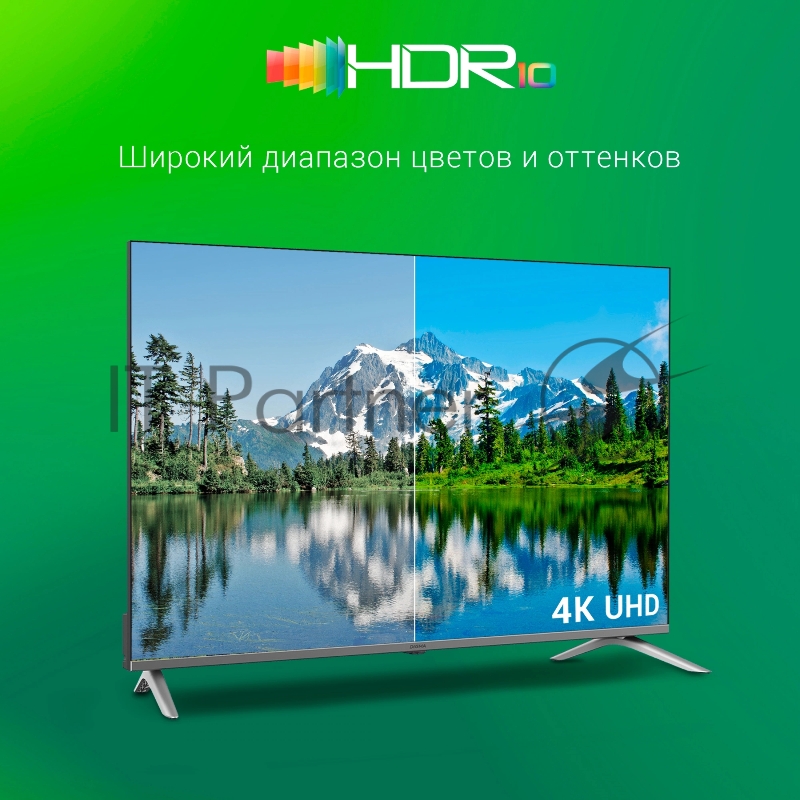 Телевизор LED Digma 50 DM-LED50UBB41 Android TV Frameless Metal темно-серебристый/серебристый 4K Ultra HD 60Hz DVB-T DVB-T2 DVB-C DVB-S DVB-S2 USB WiFi Smart TV